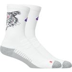 Medias ASICS Performance Run Sock Crew Brilliant White/Flash Red/Edo Purple Unisex - 0