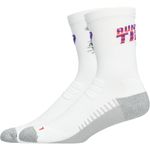 Medias ASICS Performance Run Sock Crew Brilliant White/Flash Red/Edo Purple Unisex - 1