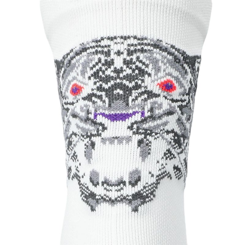 Medias ASICS Performance Run Sock Crew Brilliant White/Flash Red/Edo Purple Unisex - 2