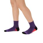 Medias ASICS Performance Run Sock Quarter Edo Purple Unisex - 4