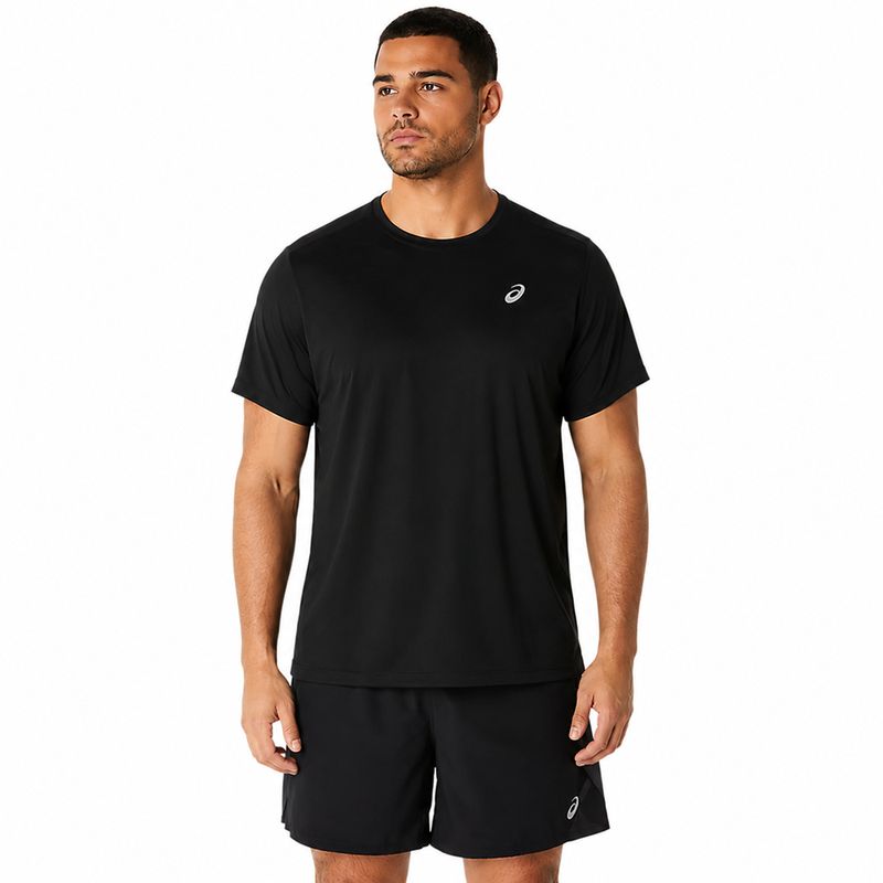 Polo ASICS Silver Ss Top Performance Black Hombre - 0