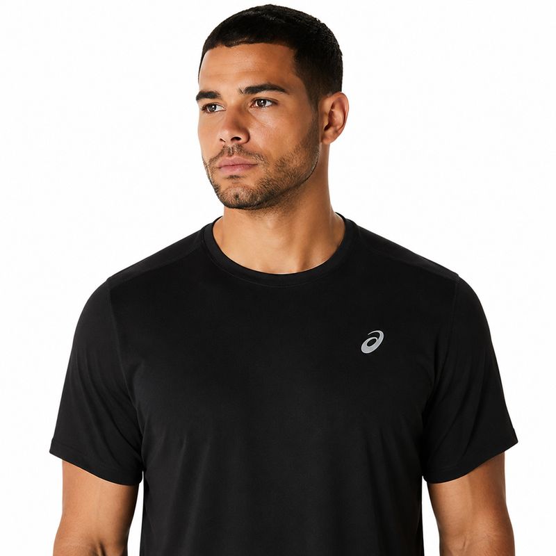 Polo ASICS Silver Ss Top Performance Black Hombre - 5
