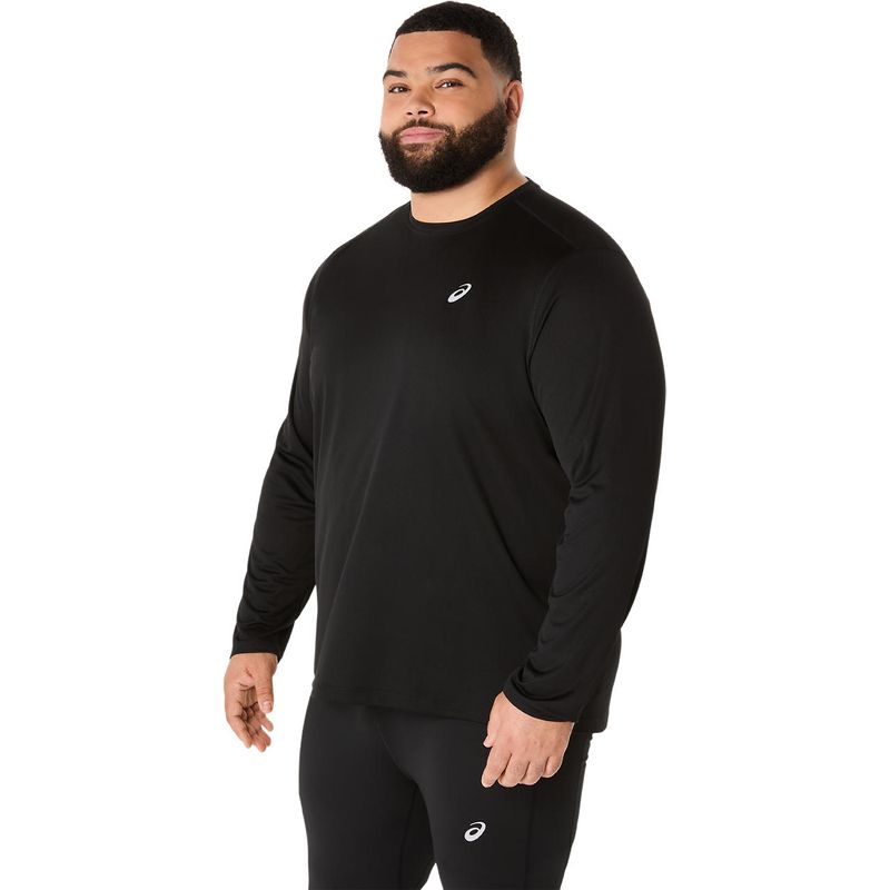 Polo ASICS Asics Silver LS Top Black Hombre - 3