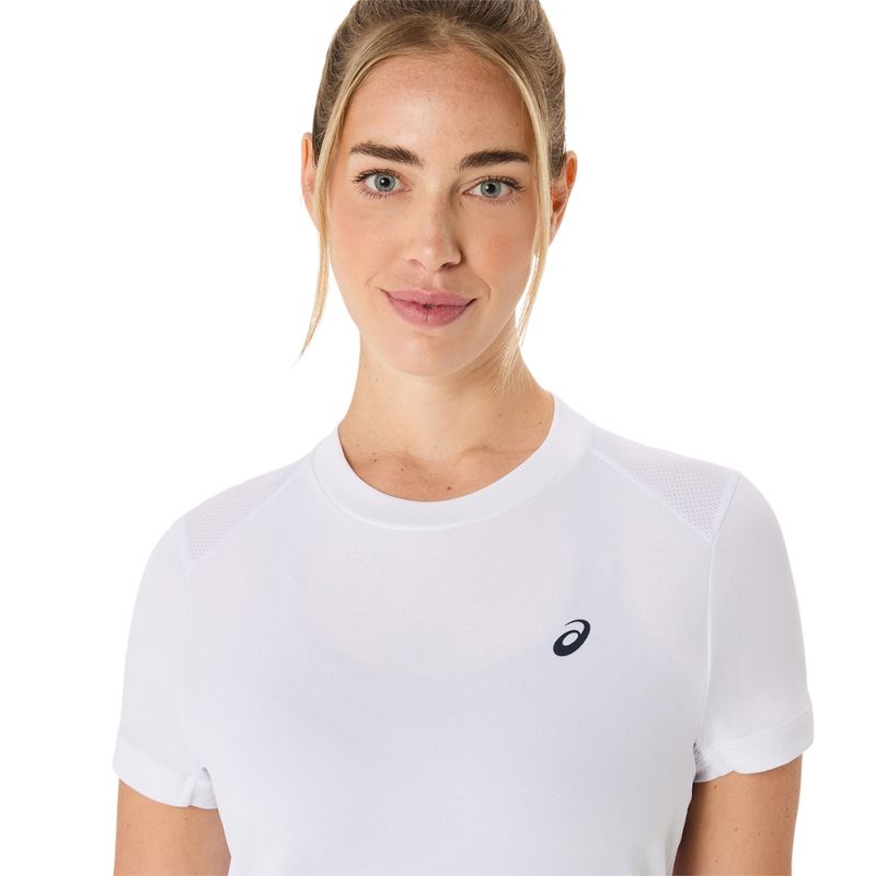 Polo ASICS Court SS Top Brilliant White Mujer - 3