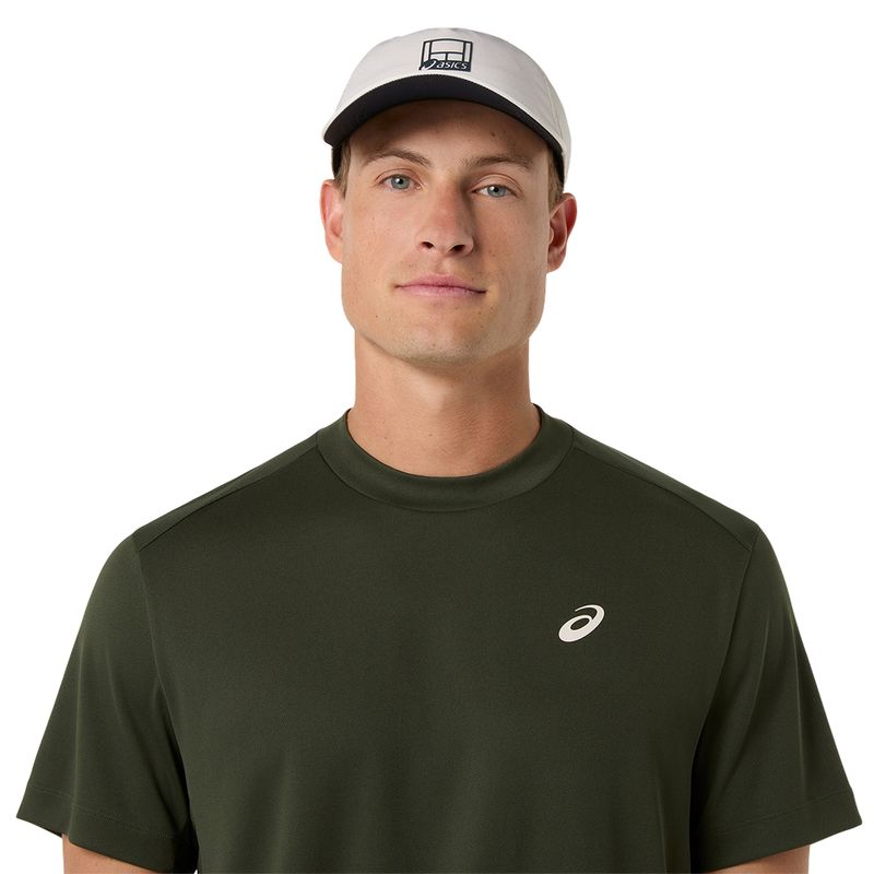 Polo ASICS Court Ss Top Vintage Khaki Hombre - 5