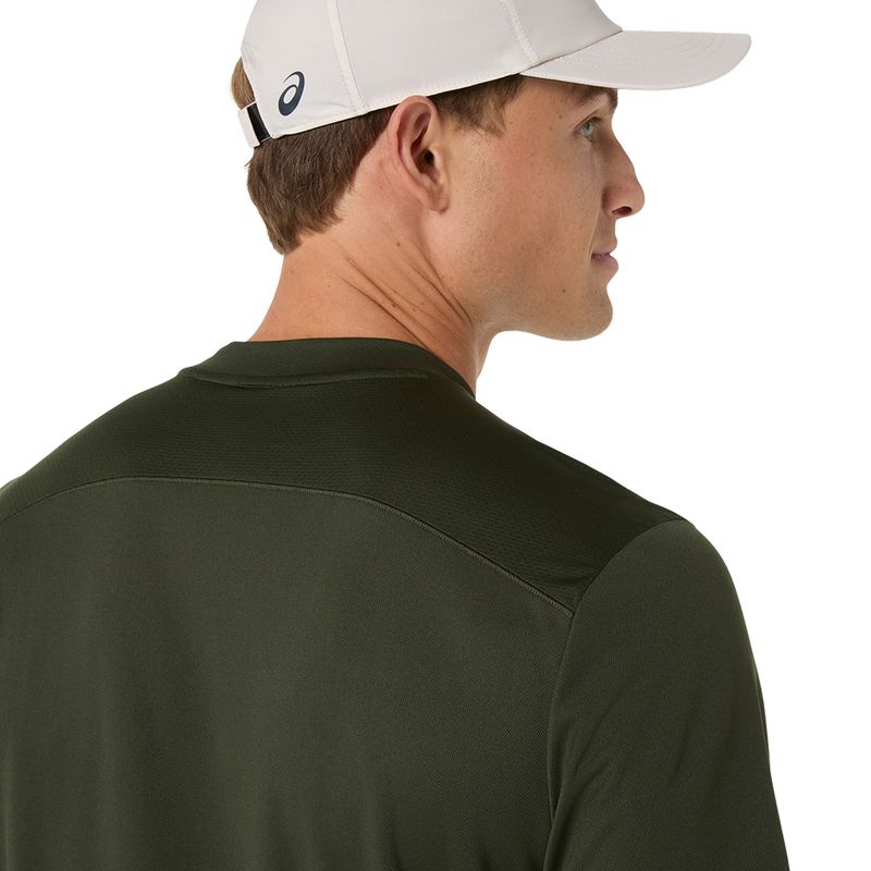 Polo ASICS Court Ss Top Vintage Khaki Hombre - 6