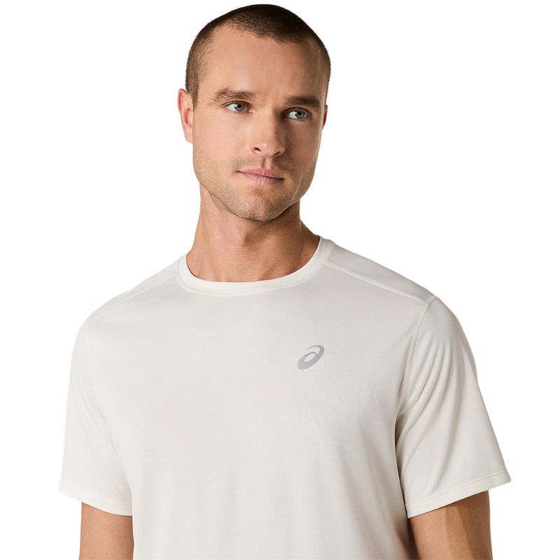 Polo ASICS Silver Ss Top Cream Hombre - 3