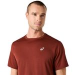 Polo ASICS Silver Ss Top Singed Red Hombre - 3