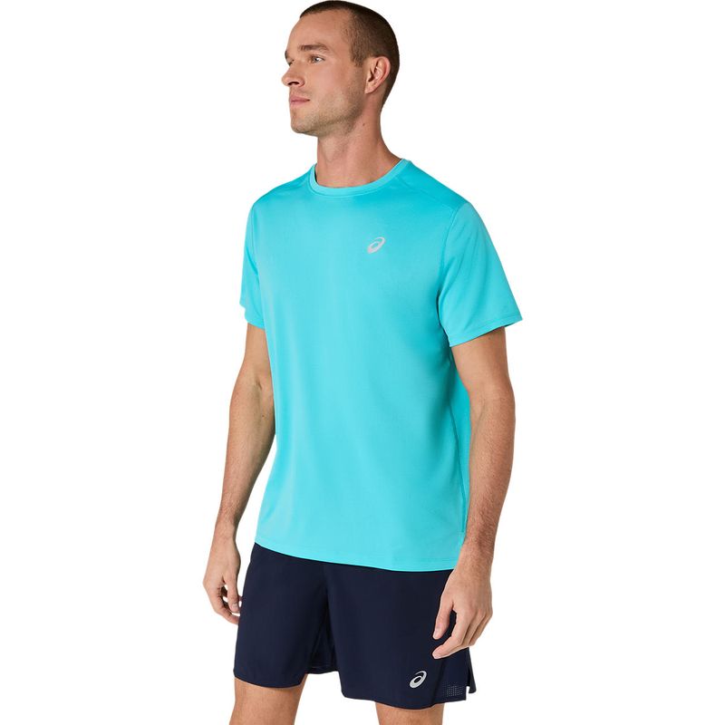 Polo ASICS Silver Ss Top Energy Aqua Hombre - 1
