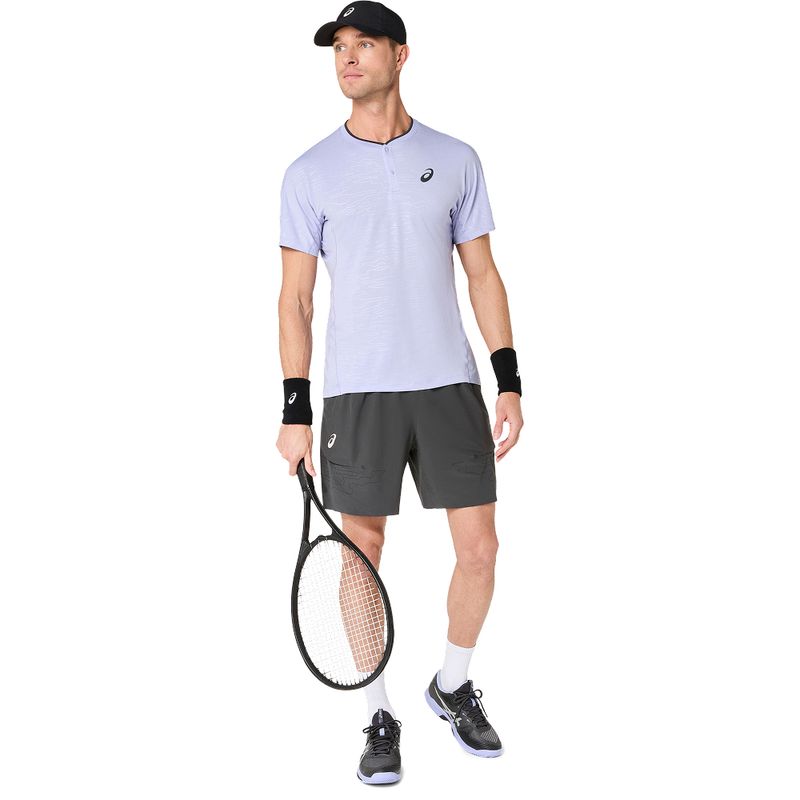 Short ASICS Match Laser Cut 7In Short Graphite Grey Night Energy Hombre - 1