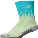 Medias ASICS Performance Run Sock Crew Illuminate Yellow/Energy Aqua Unisex - 1