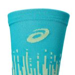 Medias ASICS Performance Run Sock Crew Illuminate Yellow/Energy Aqua Unisex - 2