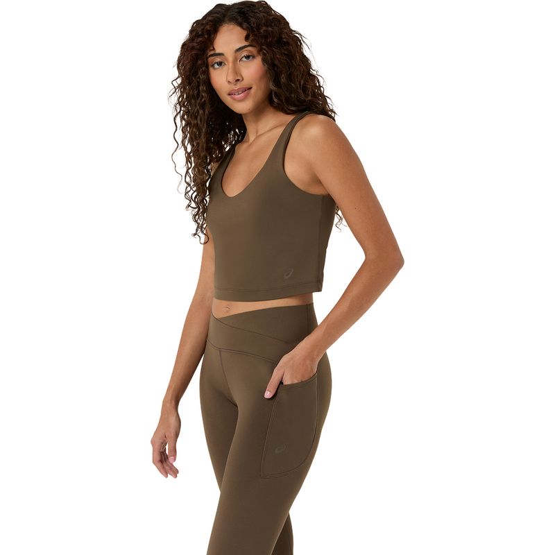 Bras ASICS Nagino Flex Bra Top Kuriiro Brown Mujer - 2