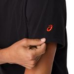 Polo ASICS Heritage Heavy Cotton Graphic Tee Performance Black/C-Tomato Unisex - 5