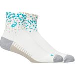 Medias ASICS Performance Run Sock Quarter Cream/Energy Aqua/ Simply Taupe Unisex - 0