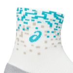 Medias ASICS Performance Run Sock Quarter Cream/Energy Aqua/ Simply Taupe Unisex - 2