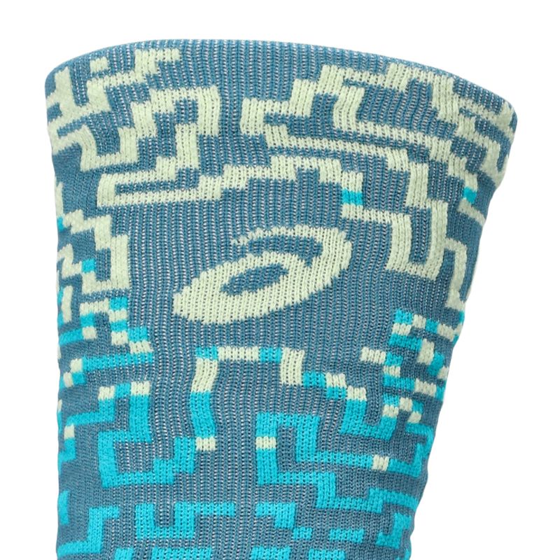Medias ASICS Performance Run Sock Crew Foggy Teal/Energy Aqua Unisex - 2