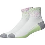 Medias ASICS Performance Run Sock Quarter White/Hazy Lilac/Glow Green Unisex - 1