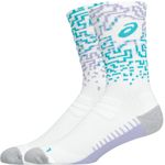 Medias ASICS Performance Run Sock Crew White/Energy Aqua/Fresh Air Unisex - 1