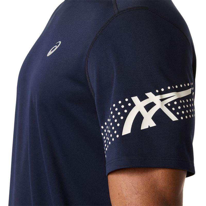 Polo ASICS Icon Ss Top Midnight/Cream Hombre - 5