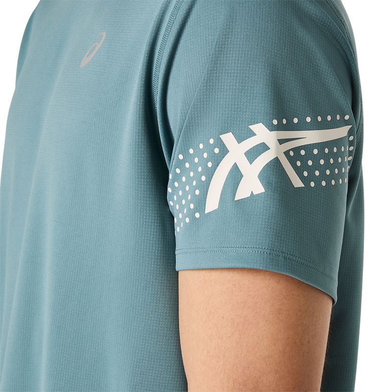 Polo ASICS Icon Ss Top Foggy Teal Hombre - 5