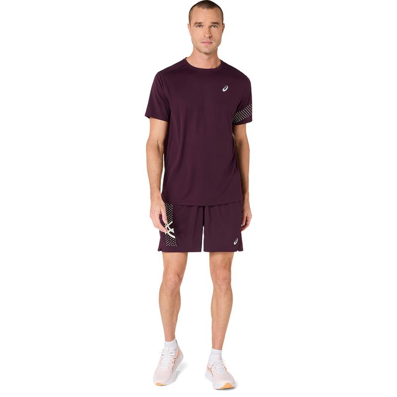 Polo ASICS Icon Ss Top Dark Aubergine Hombre - 3