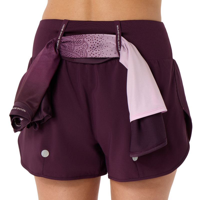 Short ASICS Road 3-5In Short Dark Aubergine Mujer - 5
