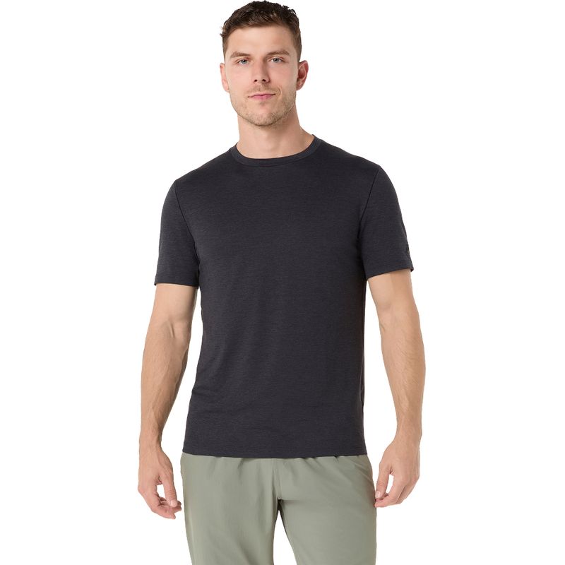 Polo ASICS Refined Texture Short Sleeve Top Performance Black Heather Hombre - 0