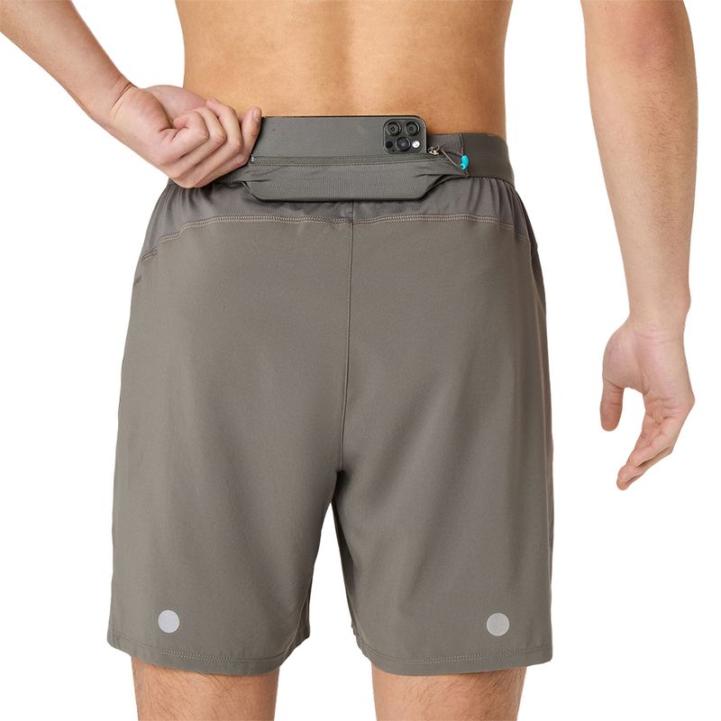 Short ASICS Road 2-N-1 7In Short Truffle Grey Hombre - 5