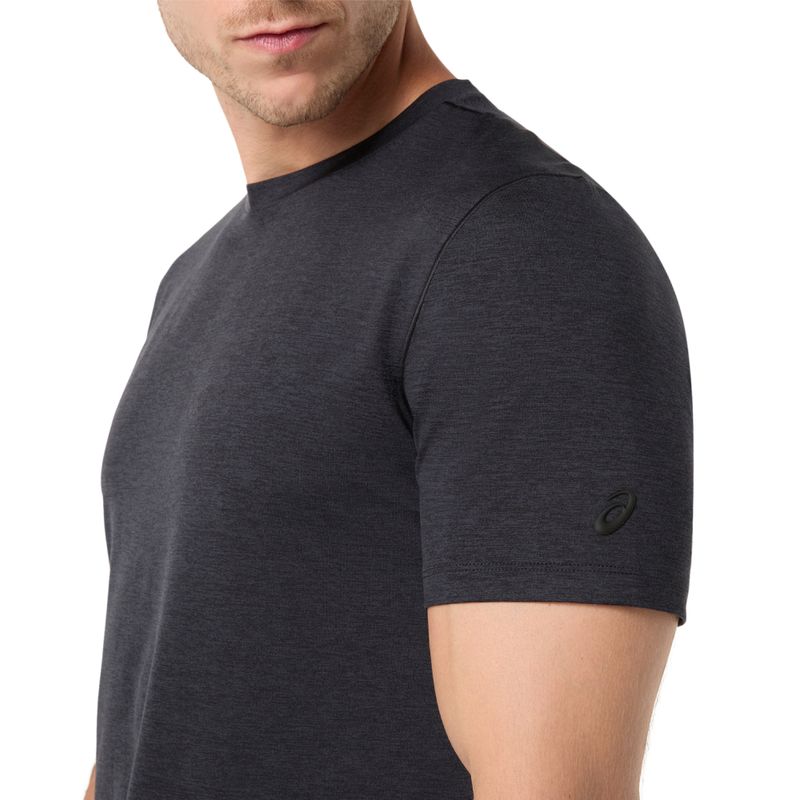 Polo ASICS Refined Texture Short Sleeve Top Performance Black Heather Hombre - 5
