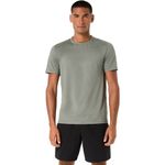 Polo ASICS Refined Texture Short Sleeve Top Truffle Grey Heather Hombre - 0