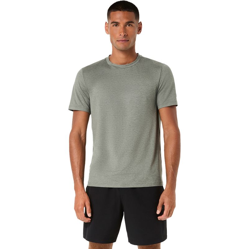Polo ASICS Refined Texture Short Sleeve Top Truffle Grey Heather Hombre - 0