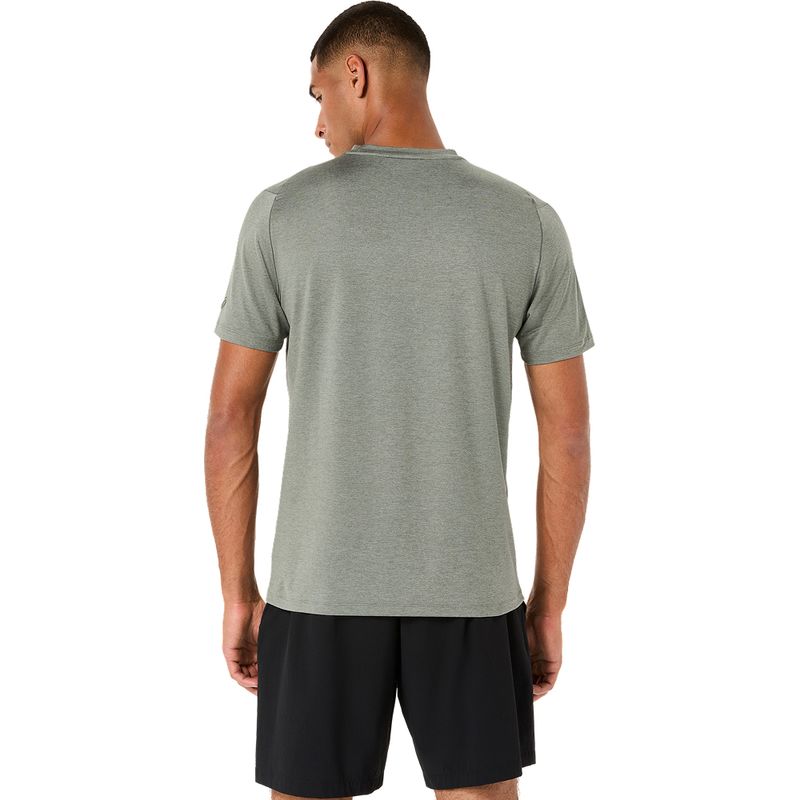 Polo ASICS Refined Texture Short Sleeve Top Truffle Grey Heather Hombre - 1