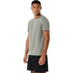Polo ASICS Refined Texture Short Sleeve Top Truffle Grey Heather Hombre - 2
