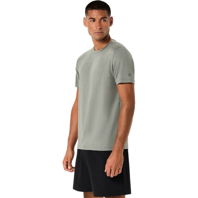 Polo ASICS Refined Texture Short Sleeve Top Truffle Grey Heather Hombre - 2