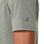 Polo ASICS Refined Texture Short Sleeve Top Truffle Grey Heather Hombre - 3