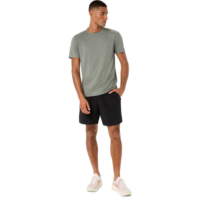 Polo ASICS Refined Texture Short Sleeve Top Truffle Grey Heather Hombre - 5