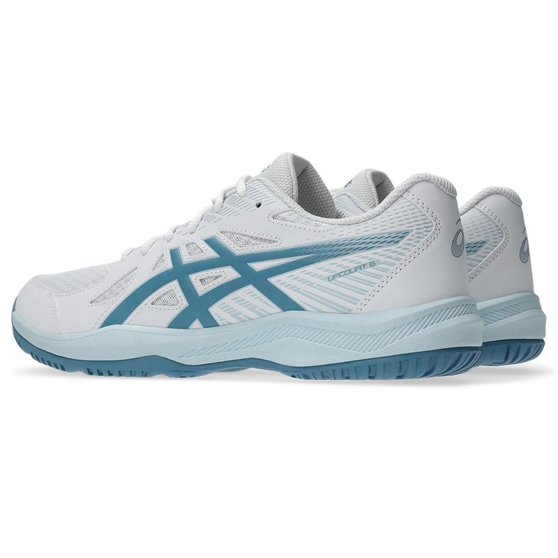 Zapatillas ASICS Upcourt 6 White/Saba Blue Hombre - 4