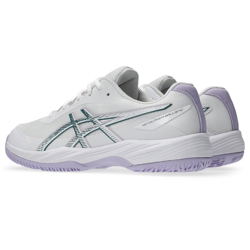 Zapatillas ASICS GEL-Netburner Ballistic 4 Gs White/Foggy Teal Ni&ntilde;os - 4