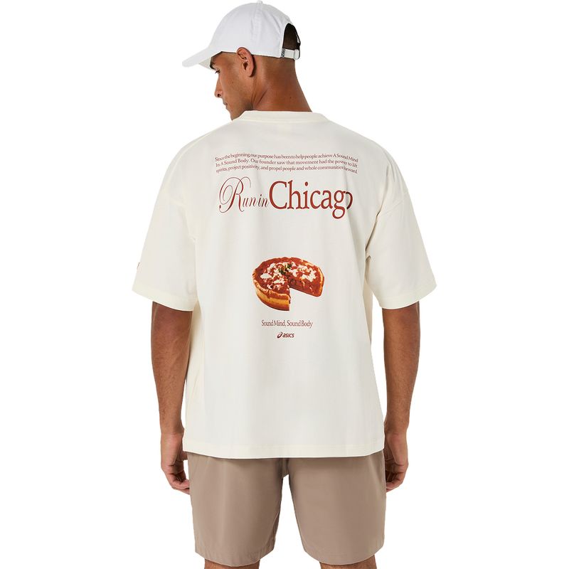 Polo ASICS Heritage Heavy Cotton Run City Tee Cream/Chicago Unisex - 1