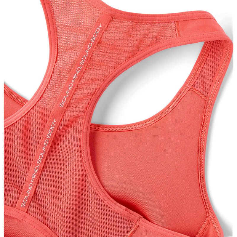 Top ASICS Road Compression Bra Coral Reef Mujer - 5