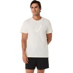 Polo ASICS Spiral Graphic Tee Cream Hombre - 0