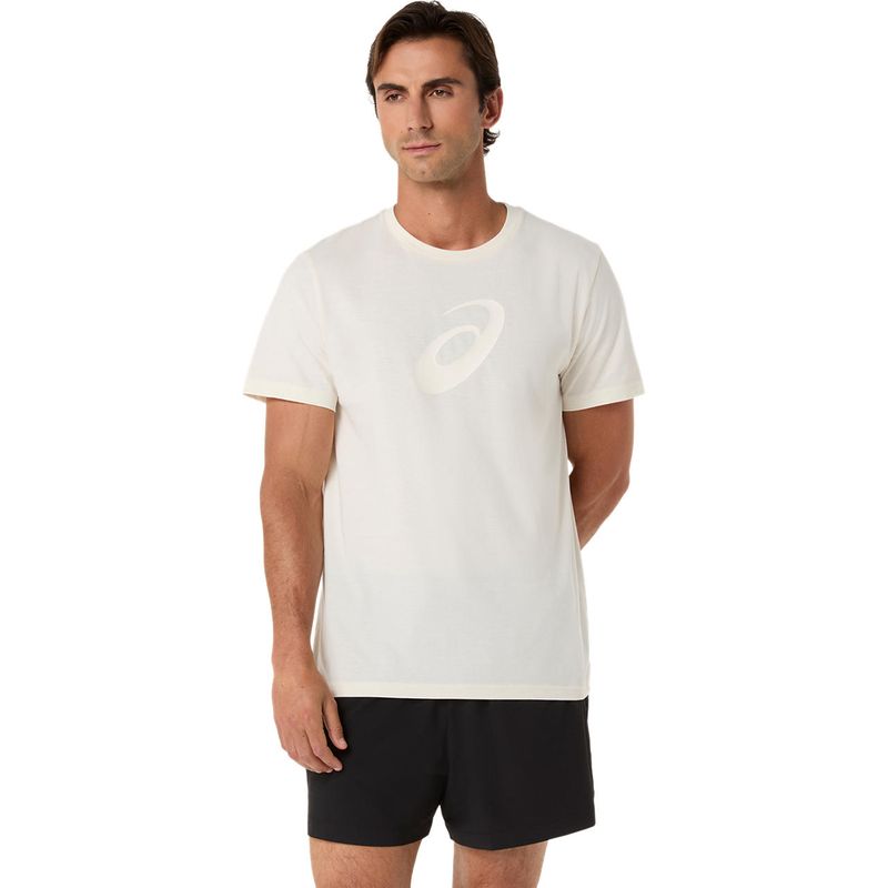 Polo ASICS Spiral Graphic Tee Cream Hombre - 0