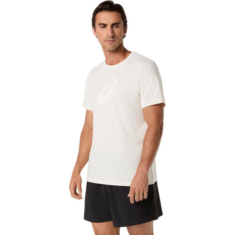 Polo ASICS Spiral Graphic Tee Cream Hombre - 1