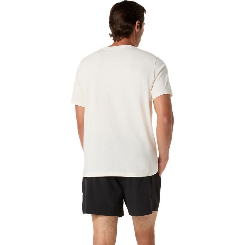 Polo ASICS Spiral Graphic Tee Cream Hombre - 2