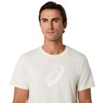 Polo ASICS Spiral Graphic Tee Cream Hombre - 3