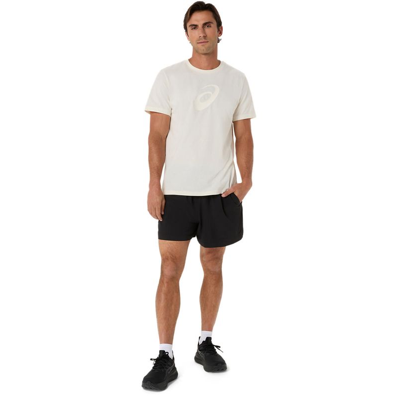 Polo ASICS Spiral Graphic Tee Cream Hombre - 4