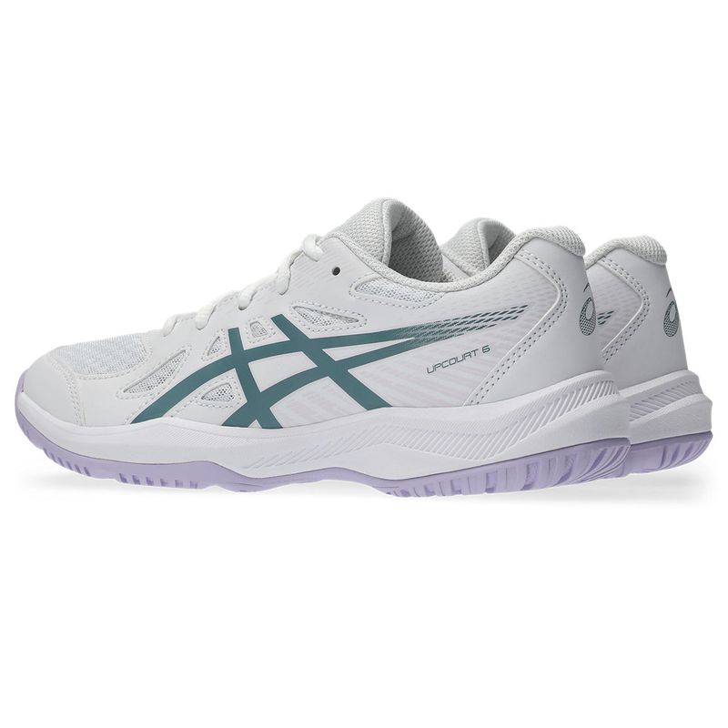 Zapatillas ASICS Upcourt 6 Gs White/Foggy Teal Ni&ntilde;os - 4