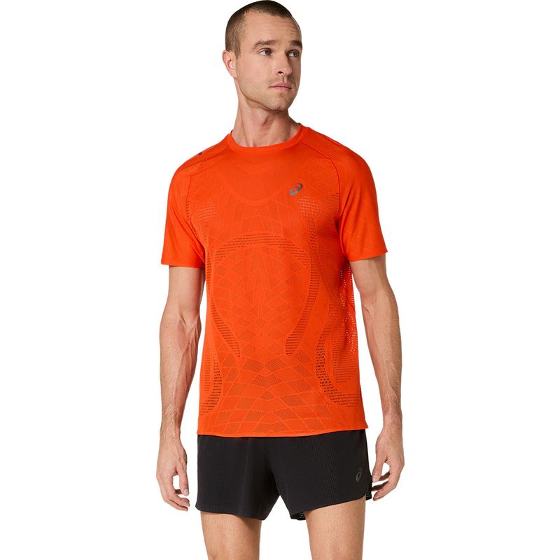 Polo ASICS Metarun Cherry Tomato Hombre - 0