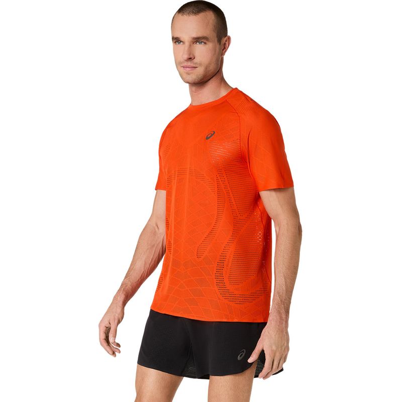 Polo ASICS Metarun Cherry Tomato Hombre - 1